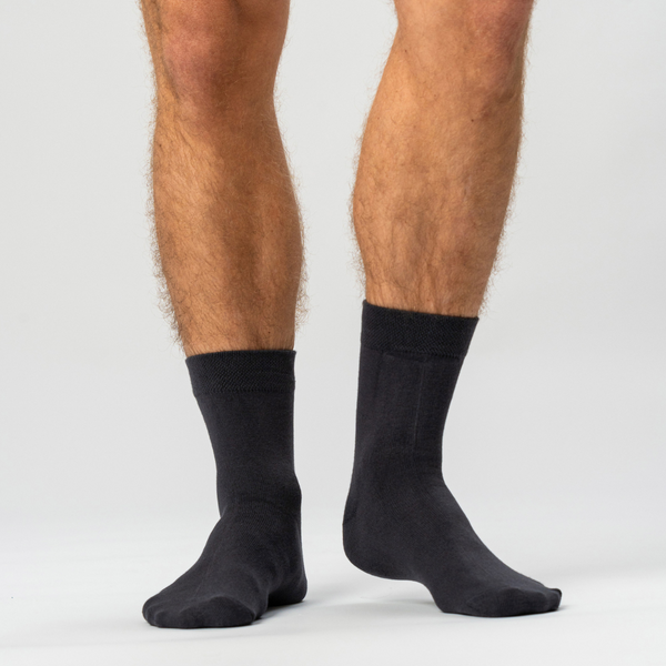 10 pairs of bamboo socks low cut white/dark grey