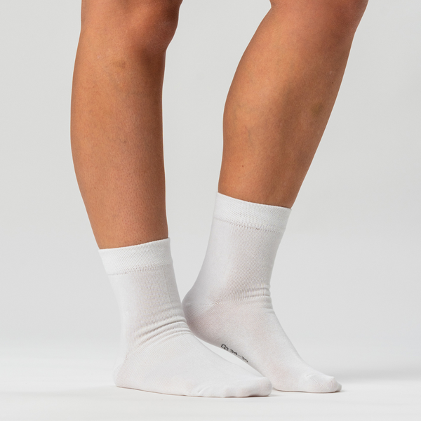 10 pairs of bamboo socks low cut white/navy