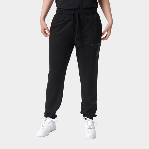 Black bamboo sweatpants with logo