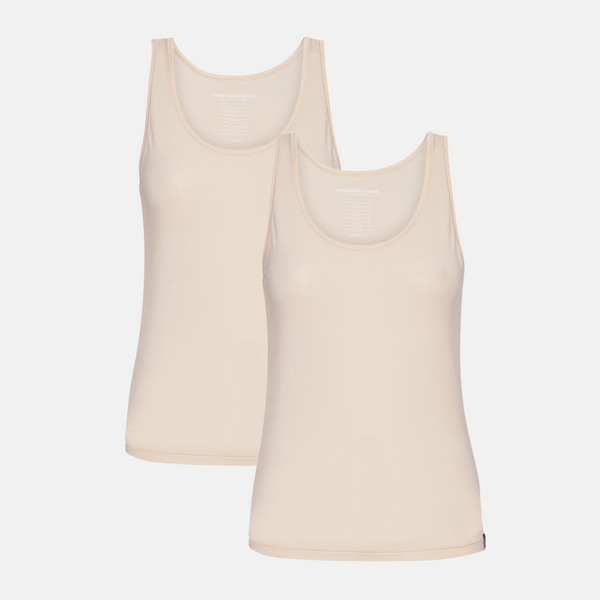 Cream Bamboo Tank Top 2-Pack