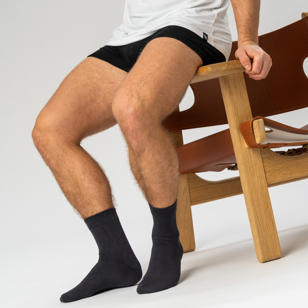 5 pairs of dark gray bamboo socks (Low cut)