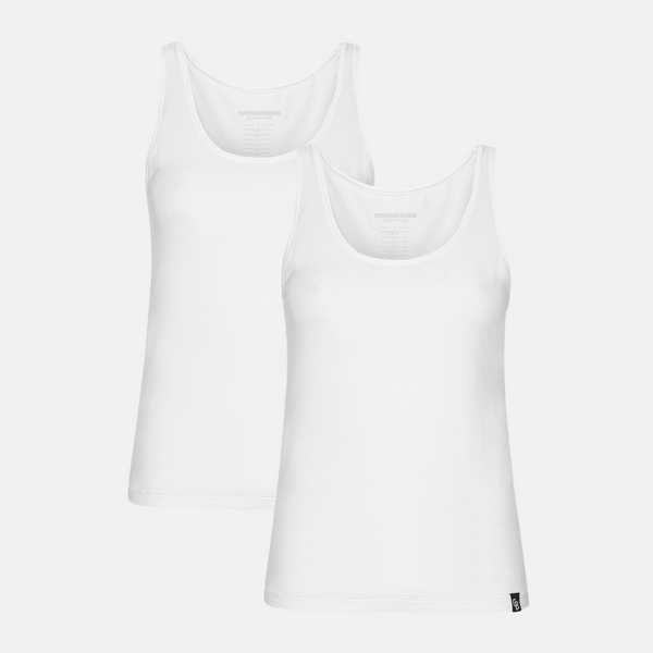White bamboo tank top - 2 pack
