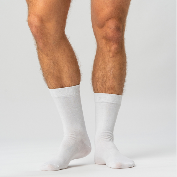 10 pairs of bamboo socks white/navy