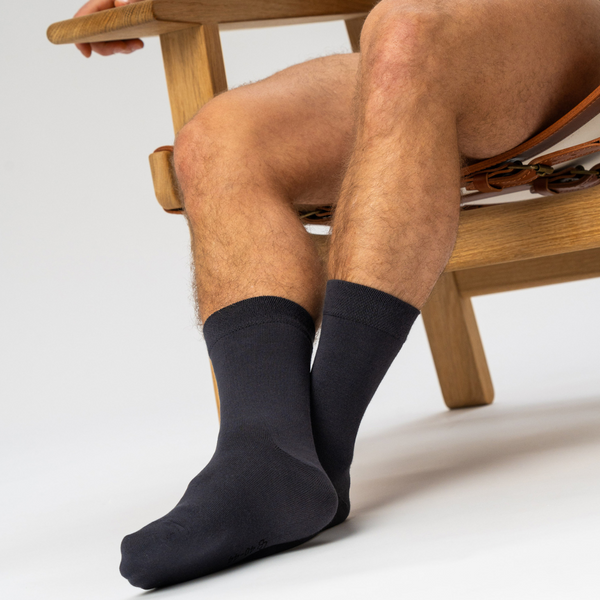 10 pairs of dark gray bamboo socks