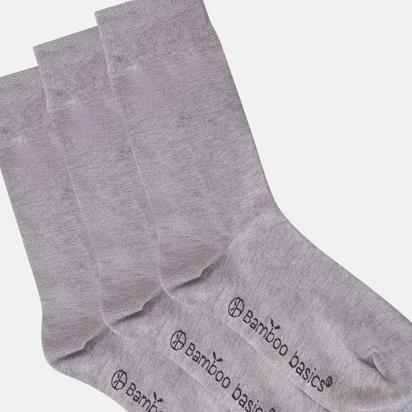 Beau bamboo socks - light grey 3 pack