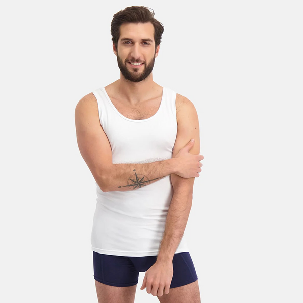 Stef bamboo tank top - white 2 pack