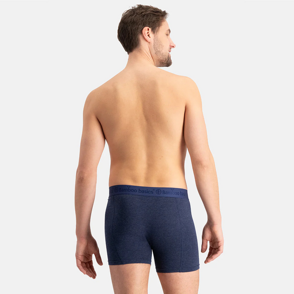Rico bamboo underpants - Grey - melange blue - Blue 3 pack