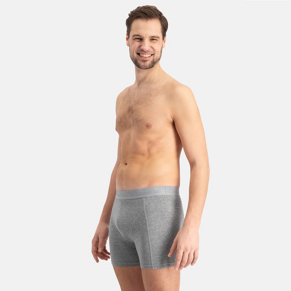 Rico bamboo underpants - Grey - melange blue - Blue 3 pack