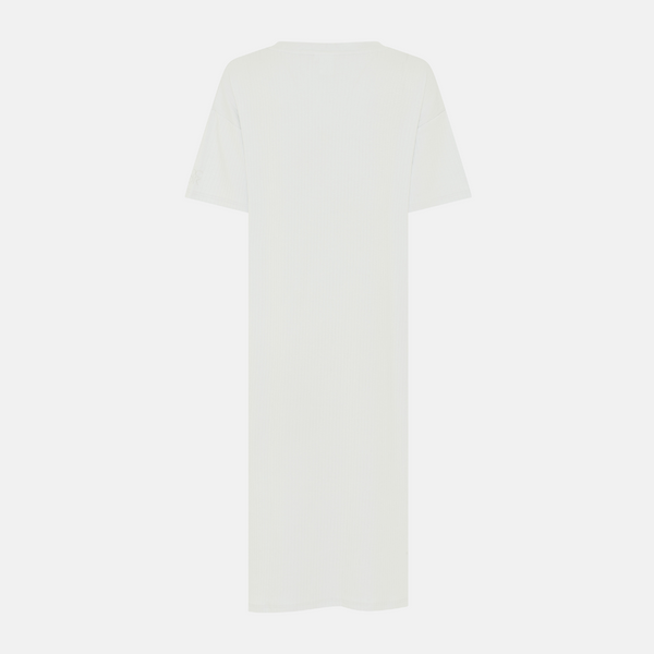 Amina short-sleeved bamboo nightgown - white
