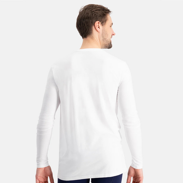 Ralph bamboo long sleeve round neck T-shirt - White 2 pack