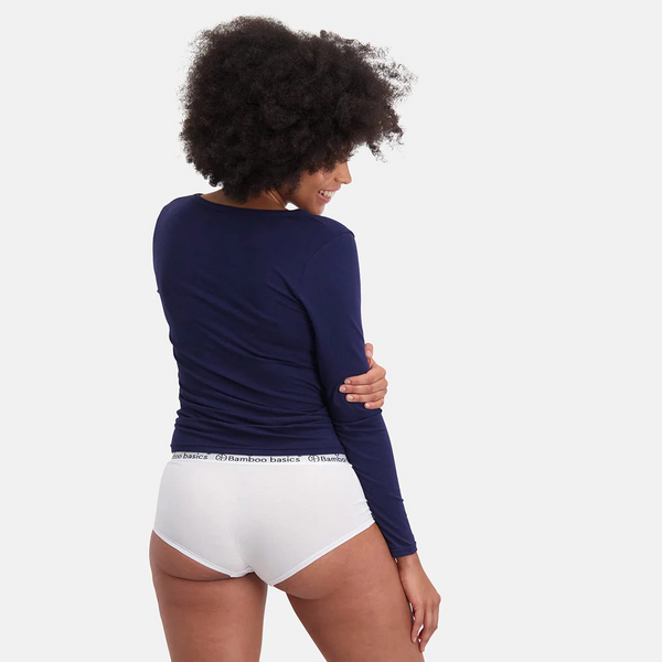 Lara bamboo long sleeve T-shirt - Navy 2 pack