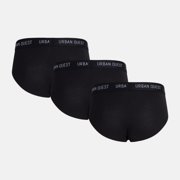 3 pack men's briefs - black