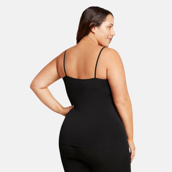 Black bamboo top with thin straps