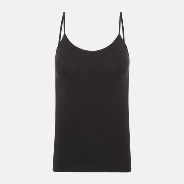 Black bamboo top with thin straps