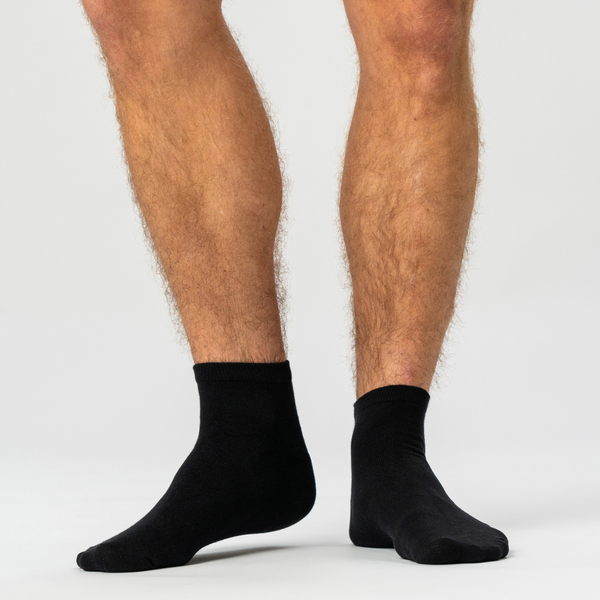 5 pairs of black bamboo ankle socks