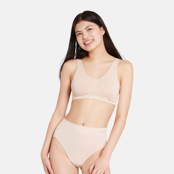 Rose nude padded bamboo bra without underwire