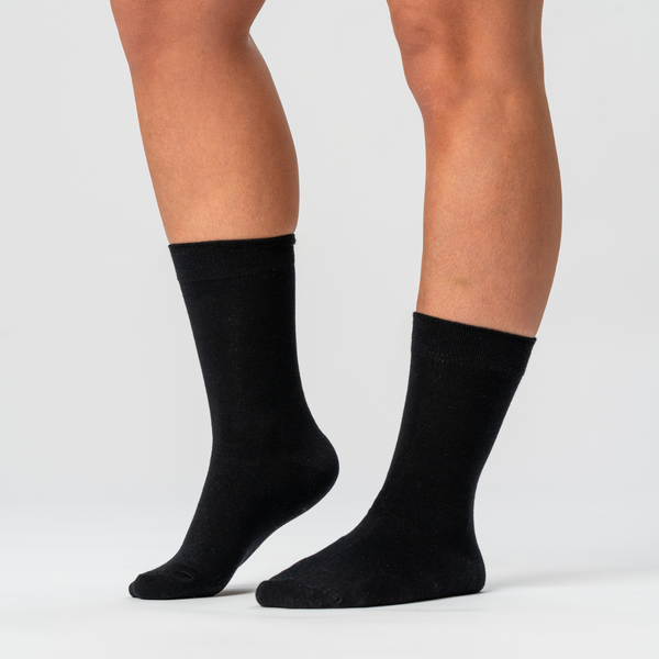 Bamboo Package - Bra & Maxi Panties & Stockings - Black