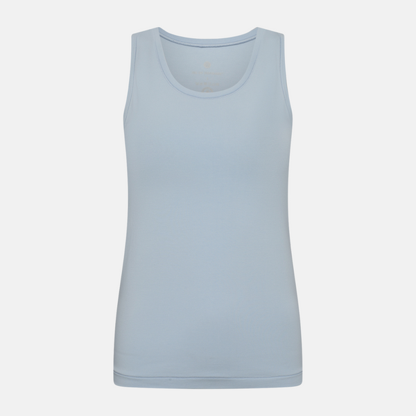 Light blue bamboo tank top with wide strap