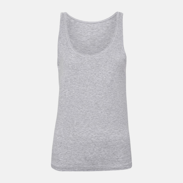 Light grey bamboo tank top wide strap