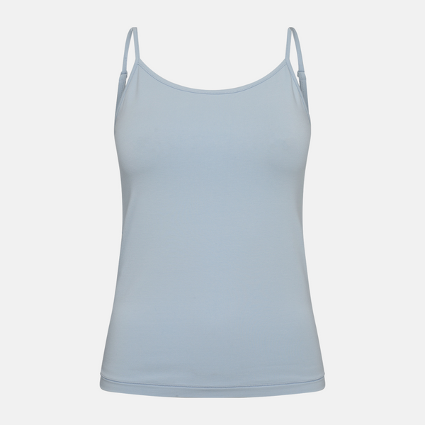 Light blue bamboo top with thin strap
