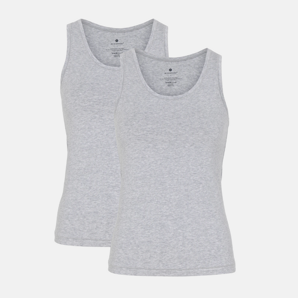 2 light grey bamboo tank top
