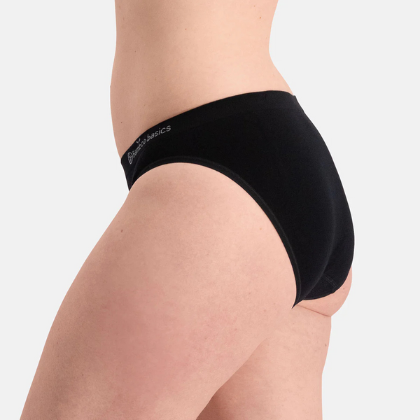 Tess bamboo tai panties with narrow elastic edge - black 3 pack