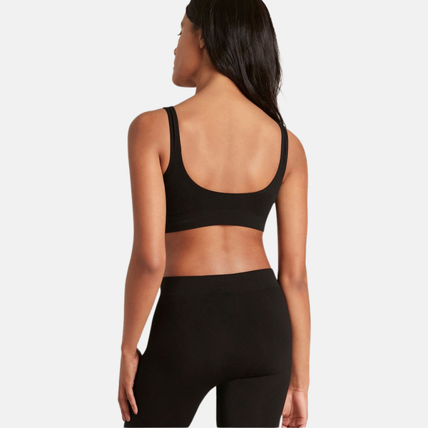 Black padded bamboo bra without underwire