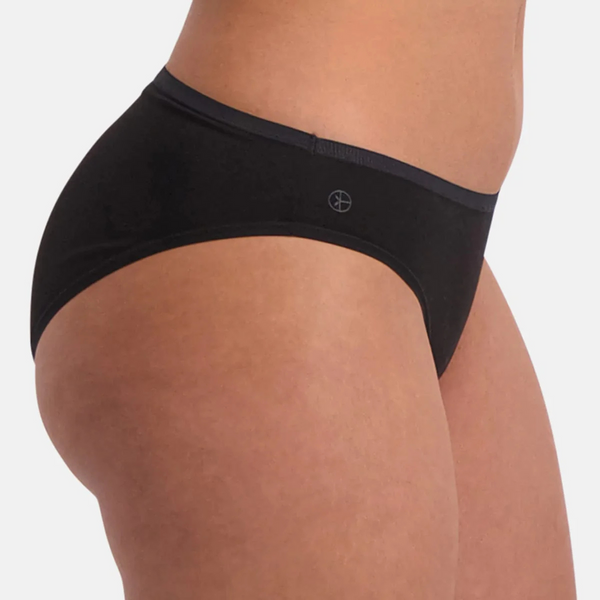 Julia bamboo tai panties with narrow elastic edge - black 3 pack