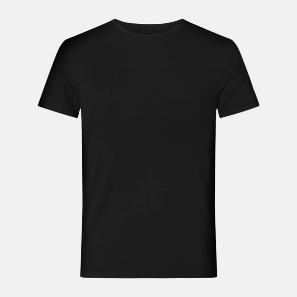 2 black bamboo crew neck slim fit T-shirts