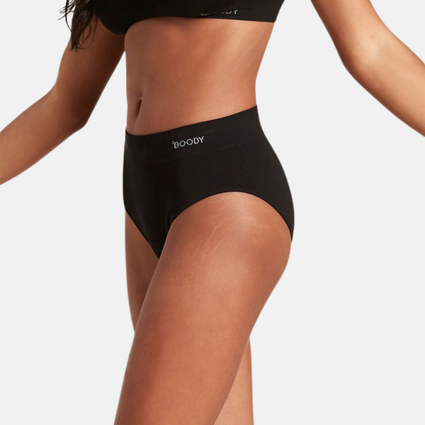 Black bamboo maxi panties