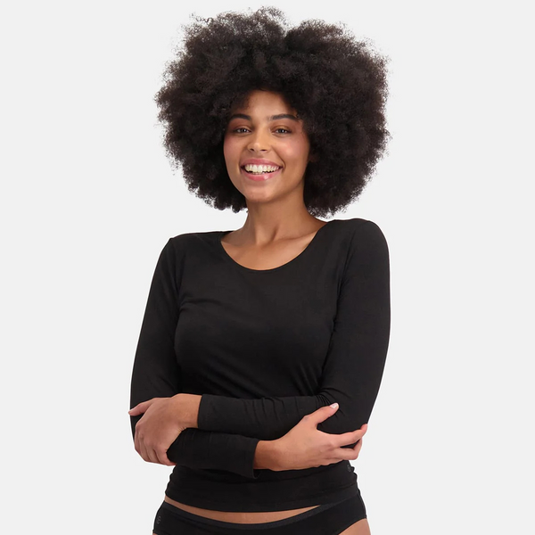 Lara bamboo long sleeve T-shirt - Black 2 pack