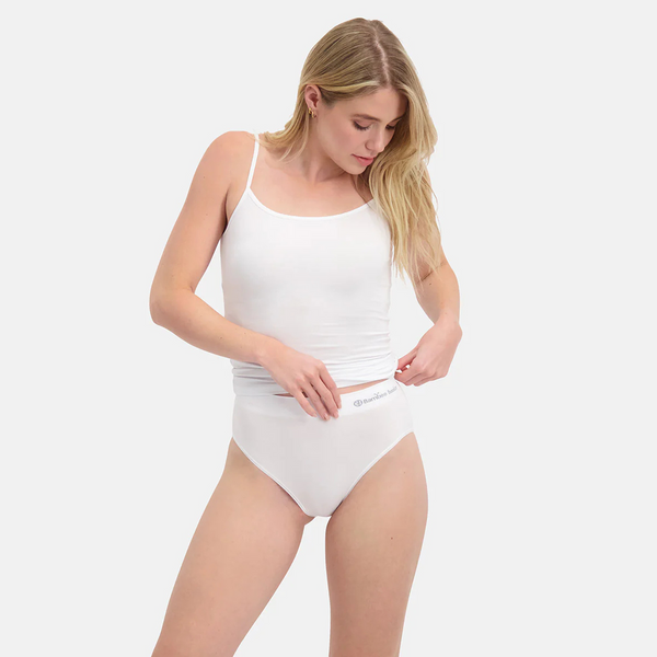 Belle bamboo maxi panties - white 3 pack
