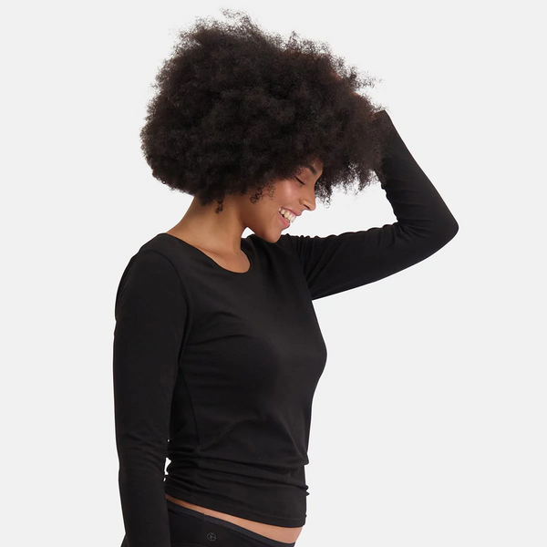 Lara bamboo long sleeve T-shirt - Black 2 pack