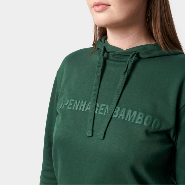Green bamboo hoodie jogging set with logo
