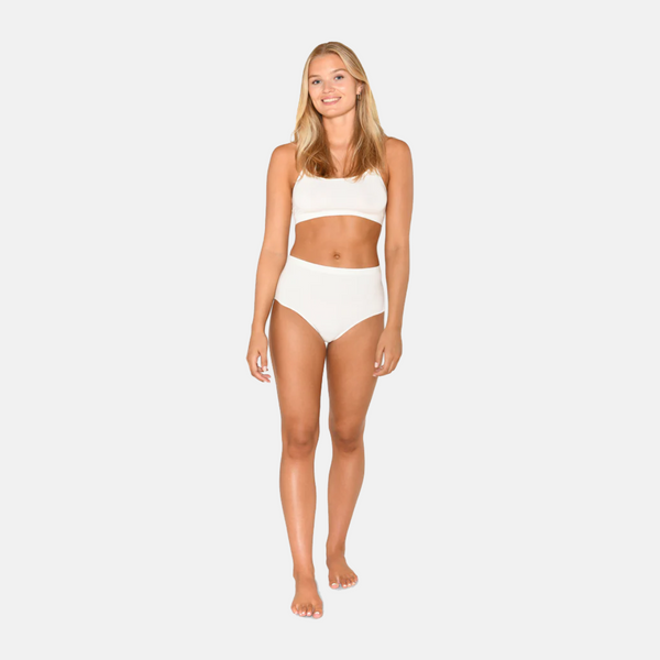 White bamboo maxi panties