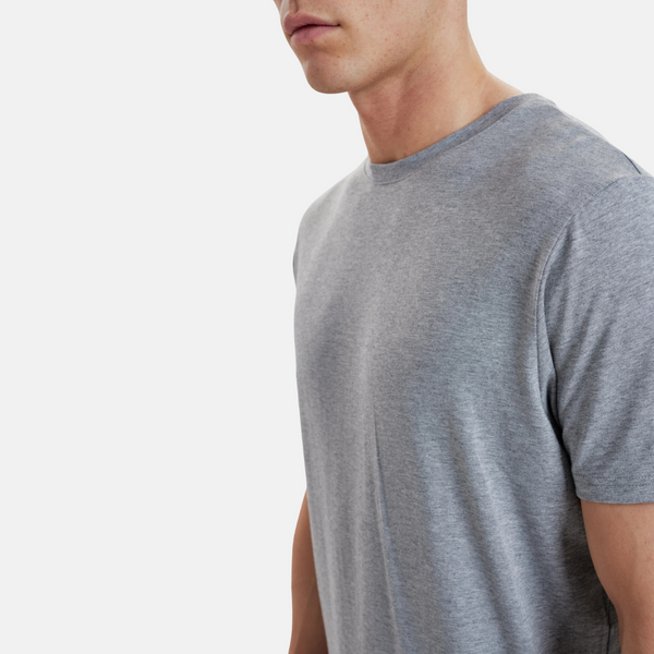 Light grey bamboo crew neck T-shirt