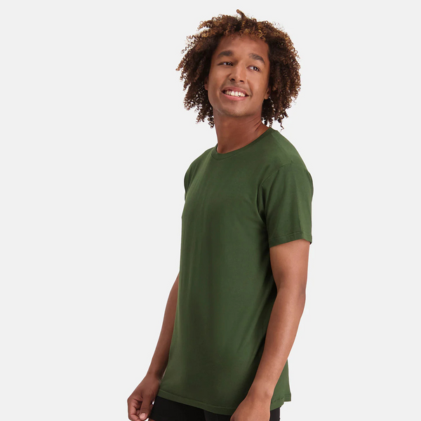 Ruben bamboo crew neck T-shirt - dark green 2 pack