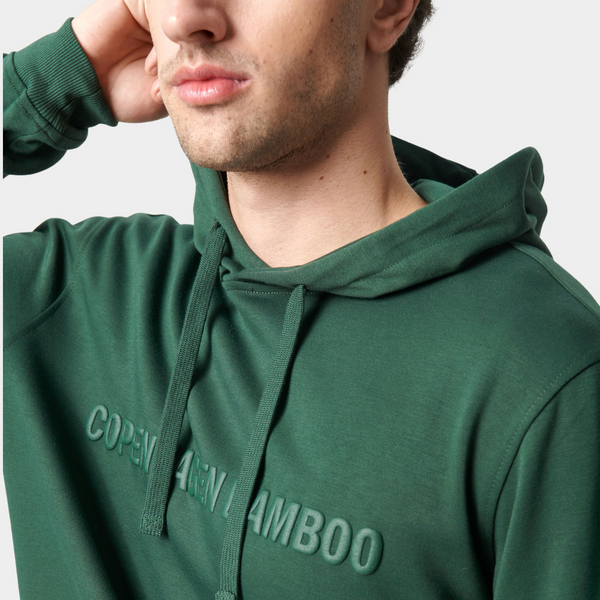 Green bamboo hoodie jogging set with logo