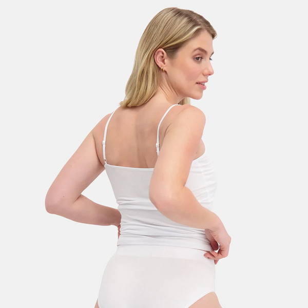 Vera bamboo tank top - white 2 pack