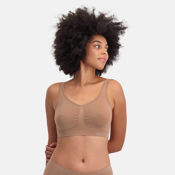 Nova bamboo bra without padding - tan nude 2 pack