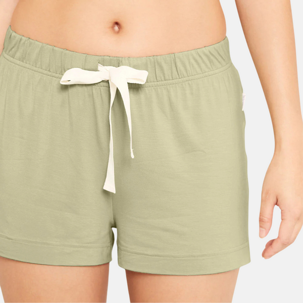 Light green bamboo night shorts