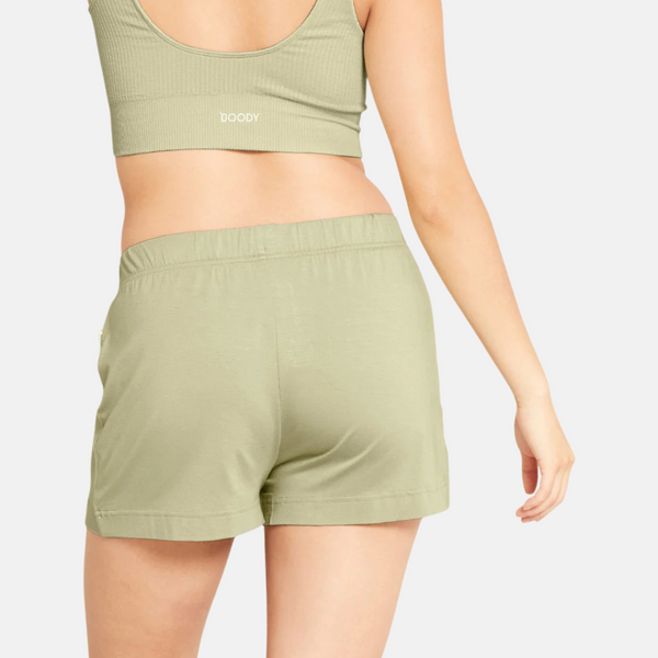Light green bamboo night shorts