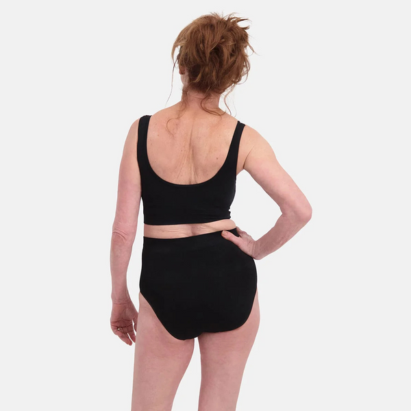 Amy bamboo extra high maxi panties - black 2 pack