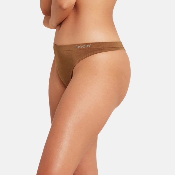 Tan nude bamboo thong panty