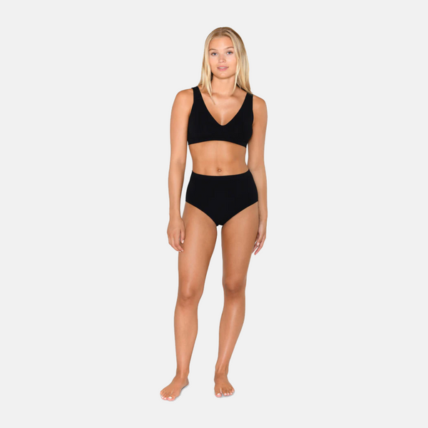 Black bamboo maxi panties