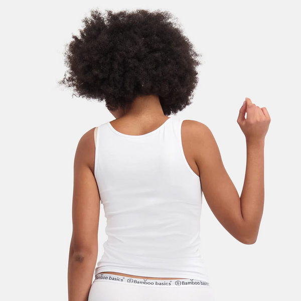 Anna bamboo tank top - white 2 pack