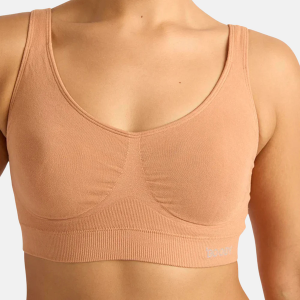 Pale nude padded bamboo non-wired bra