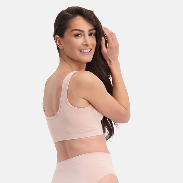 Nova bamboo bra without padding - rose nude 2 pack