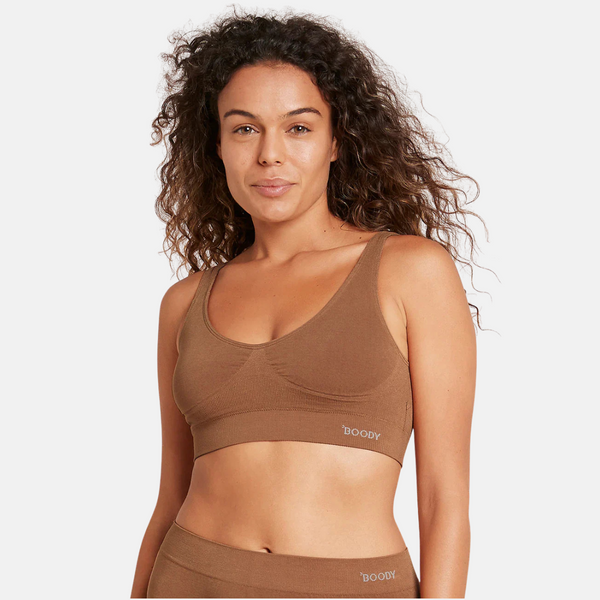 Tan nude bamboo bra without padding