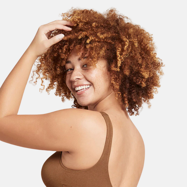 Tan nude padded bamboo bra without underwire